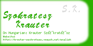 szokratesz krauter business card